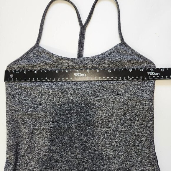 Lululemon Power Pose Tank Top Size 6 Heathered Black W1AMYS Yoga Workout Pilates - Picture 7 of 8